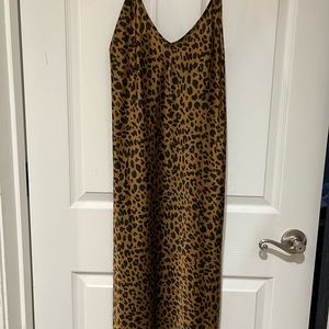 Satin animal print dress
